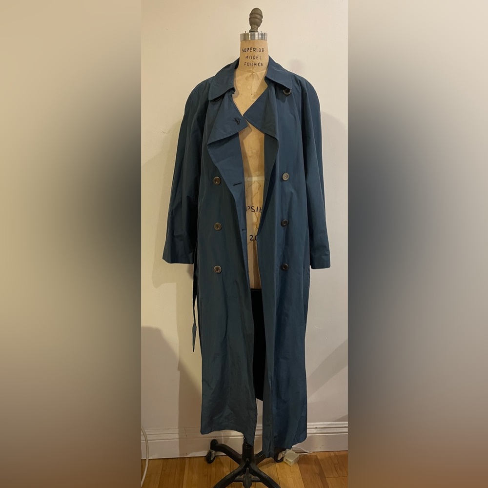 LONDON FOG Teal Trench Coat Women’s Size 14